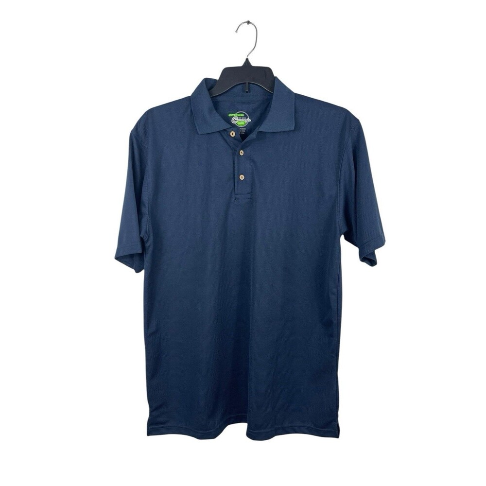 Performance Gray Matters Concepts Blue Textured Short Sleeve Golf Polo Shirt XL
